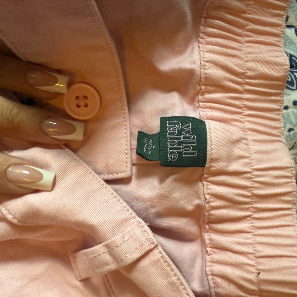 Wild Fable Blush Pink Elastic Waist Pants